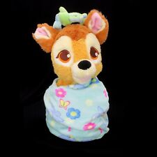 Disney Babies Swaddle Baby Bambi Plush Toy in Blanket Pouch Stuffed Animal Lovey picture