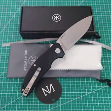 RIHE Design Nightwolf D2 Steel Blade Folding Knife G10 Handle NW-N05-Black picture