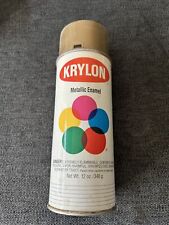 Vintage Krylon No 1701 Bright Gold Paper Label Spray Paint Can 1992 picture