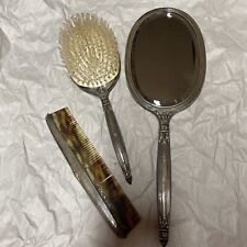 Antique Sterling Silver Vanity Set Mirror Brush, Comb International Sterling picture