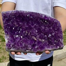 8.93LB Natural amethyst rough stone Uruguay amethyst cluster block Amethyst picture