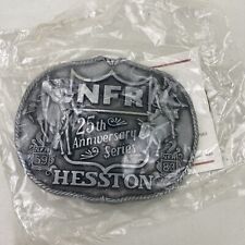 Vintage Belt Buckle 1983  NOS Hesston NFR 25th Anniversary 1959-1983 NF Rodeo picture