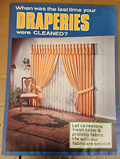 Vintage Dry Cleaner Store Advertisement Sign 1960 Home Fashion Draperies Curtain picture
