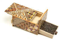 Secret Puzzle Box 7 steps + 1 Trick with drawers Hakone Yosegi Zaiku Japan NEW picture