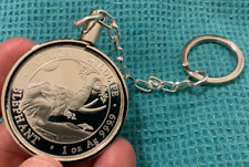 Somalia 2023 One Ounce Silver Elephant Coin Keychain picture