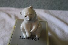 Lladro Seated Polar Bear Glossy Figurine No Defects 1208? picture