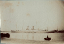Shipboat, vintage print, ca.1900 vintage print print period print 6.5x9, picture