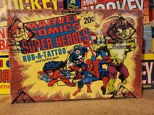 1980 Donruss Marvel Comics Super Heroes Tattoo Cards Box 36 Sealed Packs BBCE picture