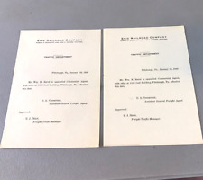 Two 1940 Erie Railroad Company Traffic Department Memos Notices Paper Ephemera picture