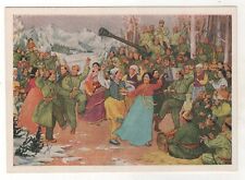 1955 Victory Korean People's Army Chinese Volunteers TANK China Russian postcard picture