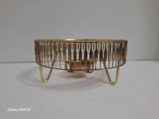Vintage Mid Century Modern Chafing Dish Stand Warmer Elongated Diamond Design picture