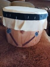 **AWESOME NATIVE AMERICAN VINTAGE PNW SIGNED PAINTED  DRUM VERY NICE * picture