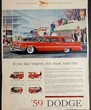 Vintage 1959 Dodge 4-Door Sierra Station Wagon Print Ad picture