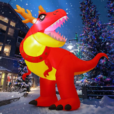 6 FT Christmas Inflatables Outdoor Decorations Blow up Antlers Dinosaur picture