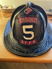 Vintage Leather Fireman Helmet Cairns San Francisco SFFD 5 Made In New Jersey picture
