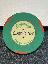 (RARE) LANGWORTHY'S MANUFACTURERS SAMPLE CASINO CHIP POKER CHIP LAS VEGAS NEVADA picture