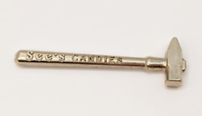 Vintage See’s Candies Miniature Metal Toffee Candy Hammer Advertising Tool Silve picture