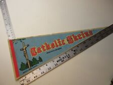 80's Catholic Shrine Indian River Michigan Worlds Largest Crucifix Pennant  BIS picture
