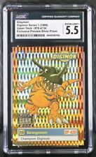 1999 Upper Deck Digimon - Greymon #19 Silver Prism Exclusive Preview CGC 5.5 picture