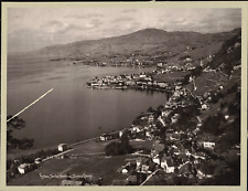 Switzerland, Montreux, Mont Pilgrim vintage photomechanical print Photomecaniq picture