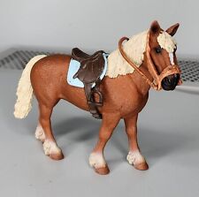 Rare Schleich 2021 Brown Tan Riding Horse Figure w/ Saddle & Bridle Retired  picture