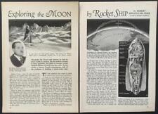 “Exploring the Moon by Rocket Ship” by Robert Esnault-Pelterie 1931 pictorial picture