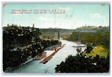 Lexington Kentucky KY Postcard Kentucky River And High Bridge On Q & C R R 1908 picture
