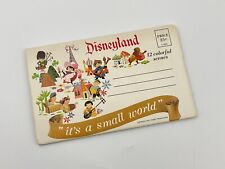 Vtg Disneyland Disney Postcard Folder Advertising It's a Small World Unused picture