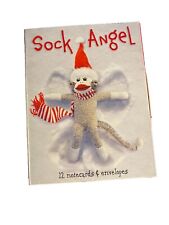 Sock Monkey Snow Angel Peaceable Kingdom Press Holiday Cards  Dee Lindner picture
