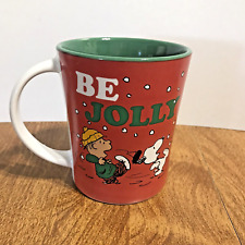 Peanuts Be Jolly Red Coffee Mug Cup Snoopy by Gibson Christmas Seasonal Mug picture