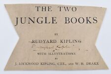 Rudyard Kipling, Autograph Signature Clipping, English Author of the Jungle Book picture