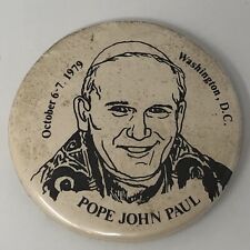 Vtg 1979 Catholic Pope John Paul Washington DC Visit Pin from Jefferson Academy picture
