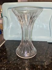 Beautiful Baccarat Crystal Flower Vase 7.75” Tall  4 5/8 Wide Made In France picture