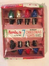 VTG NOS AMICO by NOMA Box Of 7 Christmas Lights Connectable Indoor NIP Untested picture