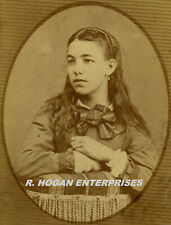 Vintage 1800's YOUNG LADY RICHMOND INDIANA PHOTOGRAPHIC CHARIOT CDV PHOTO N3X picture