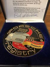 Rare AWESOME Porsche 356 Registry 50Th Year Anniversary Grill Badge #591 picture
