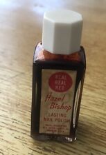 Real Real Red Hazel Bishop Lasting Nail Polish Movie Prop Glass Bottle 40s-50s picture