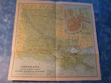 ANTIQUE LOUISIANA MAP April 1930 National Geographic picture