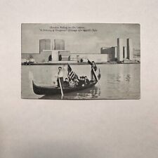 1933 Gondola Ride RPPC Chicago World's Fair Vintage B&W Postcard picture