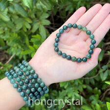 8mm Natural Ocean Grass Agate Quartz Bracelets Stretchy Gemstone Beads Healing 1 picture