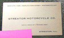 1930s Streator Motorcycle Company Streator Illinois Agents For Harley-Davidson picture