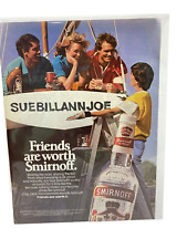 Vintage 1985 Print Ad Smirnoff Vodka Genuine Magazine Advertisement Ephemera picture