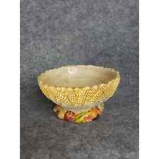 Vintage WCL Ceramic Footed Bowl Wheat Outer Fruit on Bottom Harvest Fruit Bowl picture