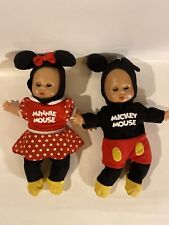 Authentic 1990s vintage Disney Remco?- Mickey And Minnie Mouse plush baby dolls picture