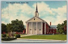 Postcard First Methodist Church, Dothan, Alabama linen 1957 T152 picture