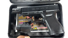 Refillable butane Gun Lighter Jet Torch Pistol Windproof, All Black picture