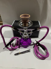 INHALE®️10 INCH 2 HOSE AVALANCHE SMALL PUMPKIN HOOKAH IN A HARD SUITCASE(PURPLE) picture