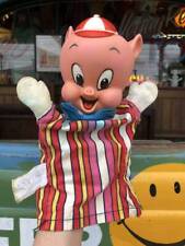 60s MATTEL Vintage Mattel Porky Pig Hand Puppet Warner Looney Tunes Soft Viny picture