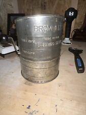 Vintage Bromwell's 3 Cup Flour Measuring Sifter with Wood Knob Handle picture