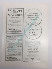 1947 Longines Neufchâtel Astronomical Observatory Contest Vintage Advertisement picture